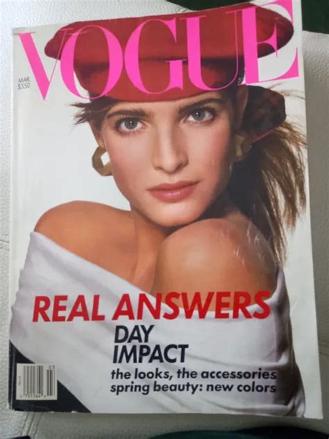 Us Vogue Magazine March 1988 Stephanie Seymour American Usa Fashion