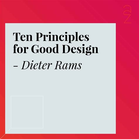 Ten Principles For Good Design Az Design