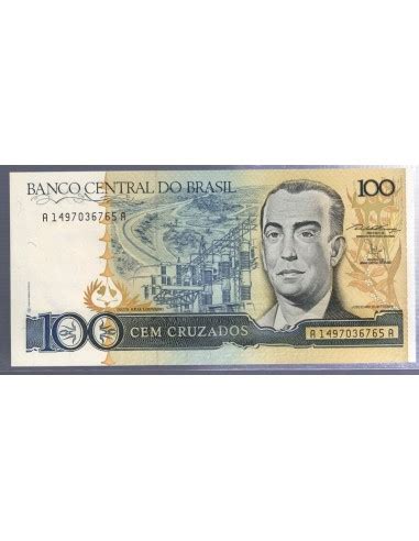 Billete 100 Cruzados Brasil Numismaticayfilatelia