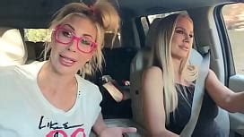 MILF Straps On A BIG Cock And Fucks Hot Blonde Great Ass With It Rough Lesbian Sex To Stroke