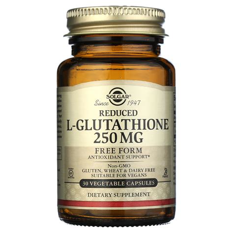 Solgar L Glutathione 250 Mg 30 Vegetable Capsules Walmart