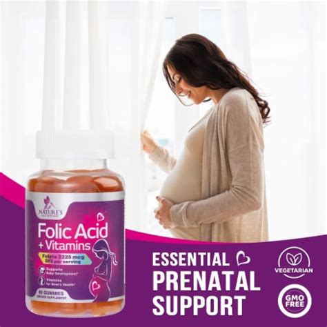 Natures Prenatal Multivitamin Gummy With Folic Acid Prenatal Vitamins