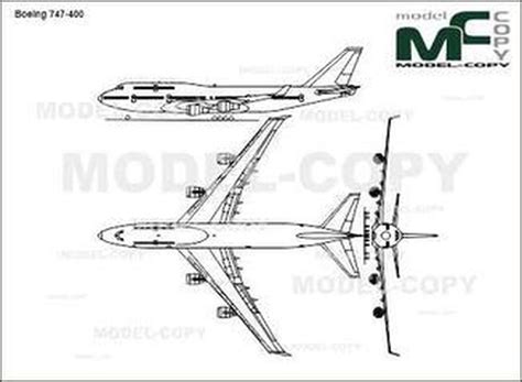 Boeing 747 400 2d Drawing Blueprints 11901 Model Copy Default