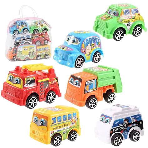 AiYqZypa Baby Toys Pull Back Cars For Toddlers 6 Pack Construction Vehicles Toys For Kids 1 2 3 ...