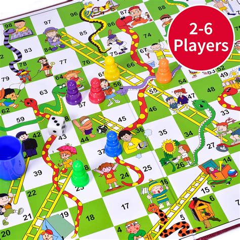 M Y Snakes Ladders Traditional Snakes And Ladders Board Game For