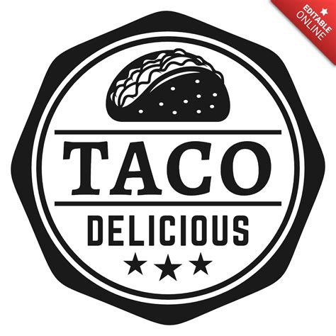 Delicious Taco Logo Design Template Free Design Template