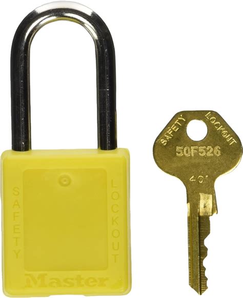 Master Lock 410ylw Zenex 1 12 Safety Padlock Yellow By Master Lock