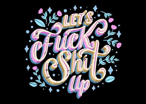 Lets Fuck Poster Picture Metal Print Paint By John DonJoe Displate