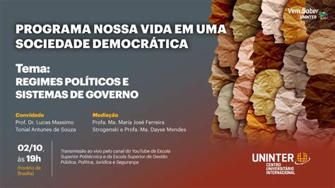 Programa Nossa Vida em uma Sociedade Democrática Regimes Políticos e