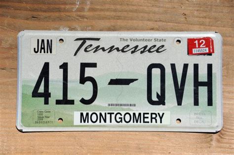 Old Tennessee License Plate Number 415QVH #415QVH #TennLicensePlate # ...