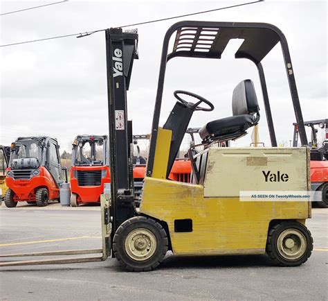 Yale Pneumatic Electric Erp035 3500lb All Forklift Lift Truck