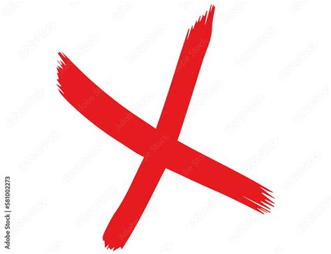 Red Cross Mark No Sign On Transparent Background Stock Illustration