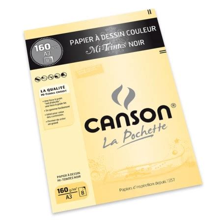 Canson Pochette Papier Mi Teintes Noir G