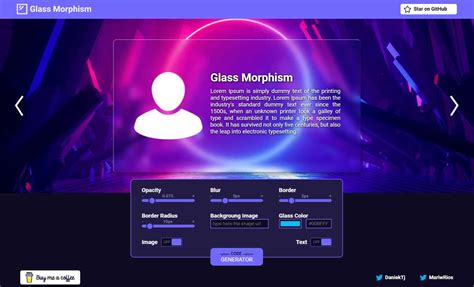 Glass Morphism Is A Css Code Generator