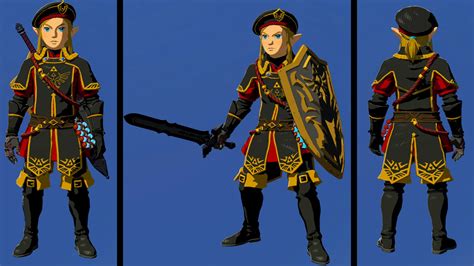 Complet Black Royal Guard Uniform At The Legend Of Zelda Tears Of The