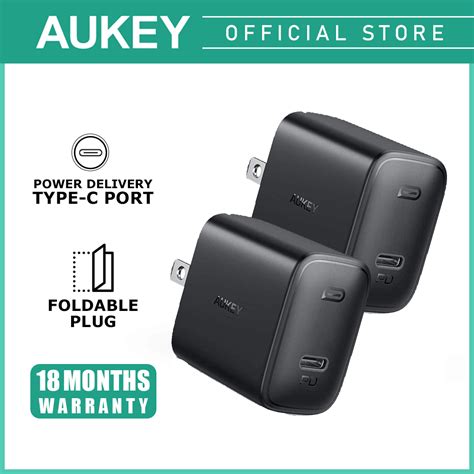 Aukey Pa F1s Swift 20w Usb C Upgraded Fast Charger For Iphone Series Foldable Plug 3 0 Pd