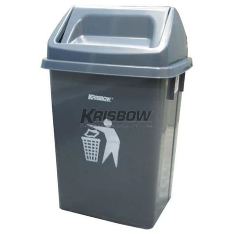 Jual Tempat Sampah Dust Bin Grey 10L And Push Cover Krisbow Shopee