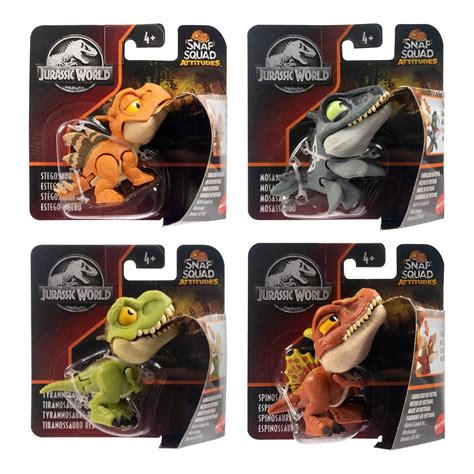 Jurassic World Snap Squad Attitudes Dinosaur Figure Set Of