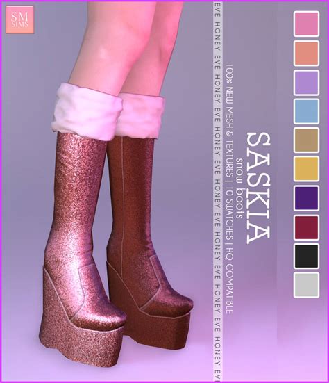 Ts4 Saskia Snow Boots By Smsims On Deviantart