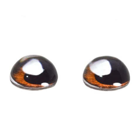 High Domed Brown Anime Glass Eyes Handmade Glass Eyes