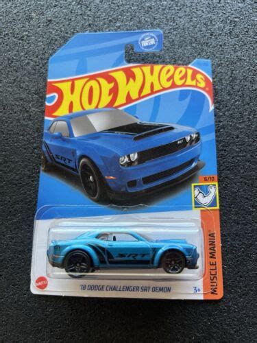 Hot Wheels Dodge Challenger Srt Hellcat Red Demon Color Blue