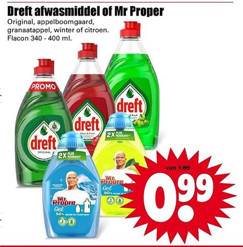 Dreft Afwasmiddel Of Mr Proper Aanbieding Bij Dirk Folders Nl