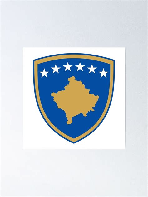 "Emblem of Kosovo, Flag of Kosovo" Poster for Sale by Alma-Studio ...