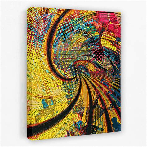 Abstract Fibonacci Spiral Wall Painting - Trippy Art - Thedopeart