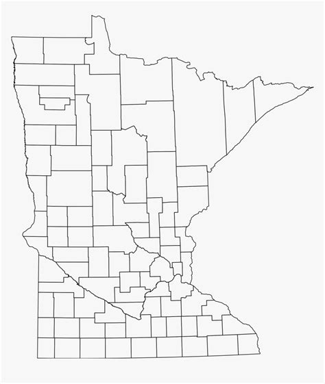 Minnesota Counties Clip Arts - Minnesota Outline With Counties, HD Png ...