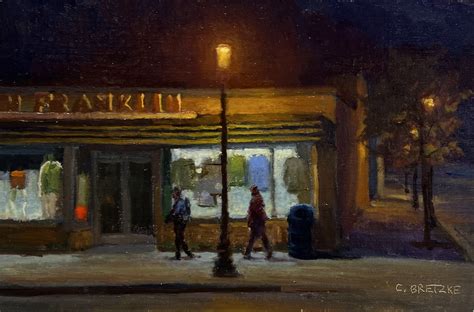 Ben Franklin Nocturne Carl BRETZKE Edward Montgomery Fine Art