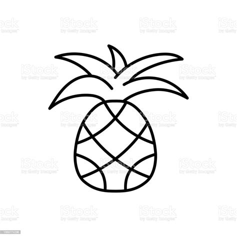 Pineapple Icon Fruit Icon Vector Illustration Stock Illustration Download Image Now Food