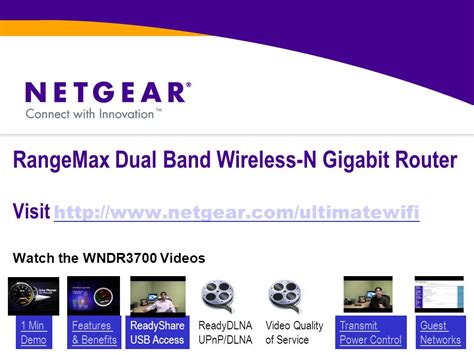 Rangemax Dual Band Wireless N Gigabit Router Visit Watch The Wndr3700 Videos Ppt Download