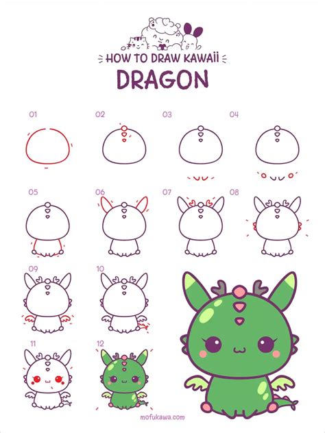 Best 12 How To Draw A Cute Dragon Easy Step By Step Lesson For Everyone Artofit