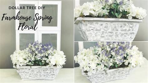 Dollar Tree Diy Farmhouse Spring Floral Decor Dollar Tree Diy Crafts