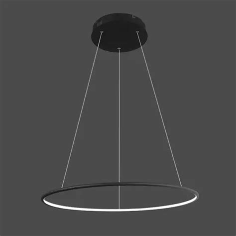 Pendelleuchte Led Ring No 1 Φ60 cm in 4k Schwarz Altavola Design