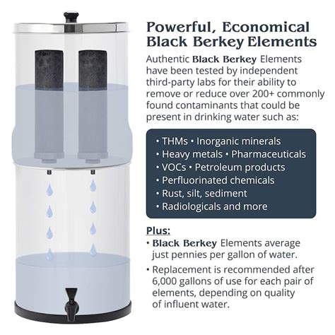 Gravity Fed Water Filter System 325 Gallon With 2 Black Berkey Elements 2 Berkey Pf 2 Fluoride