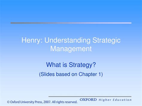 PPT Henry Understanding Strategic Management PowerPoint Presentation