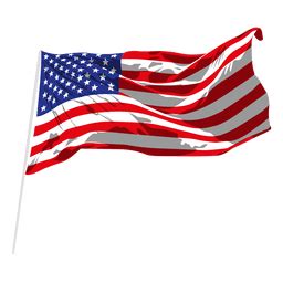 Waving united states flag - Transparent PNG & SVG vector file