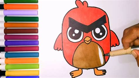 Como Dibujar A P Jaro Rojo Kawaii Angry Birds How To Draw Terence Kawaii