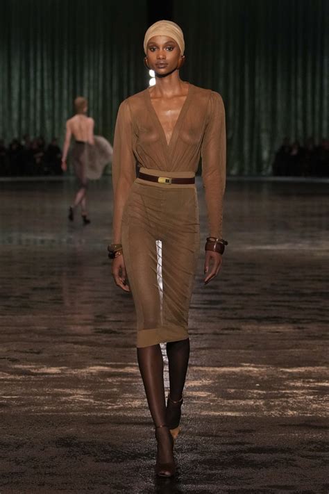 Saint Laurent Leans Fully Into Naked Dressing For Fall 2024 Fashionista