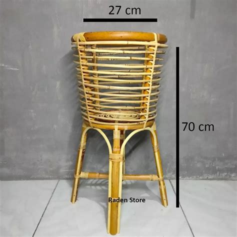 Jual Standing Pot Bunga Rotan Keranjang Pot Tinggi Cm Shopee