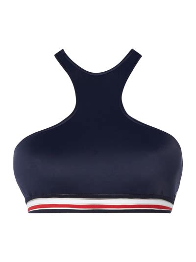 Tommy Hilfiger Bikini Oberteil Mit Logo Streifen Dunkelblau Online Kaufen