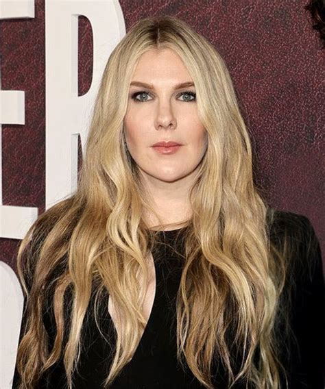 Lily Rabe Long Wavy Blonde Hairstyle With Layered Bangs And Light Blonde Highlights