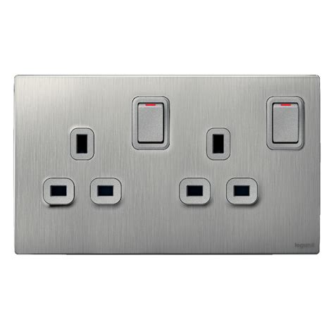 Mallia Senses Gang Bs Switched Socket Outlet Double Pole A