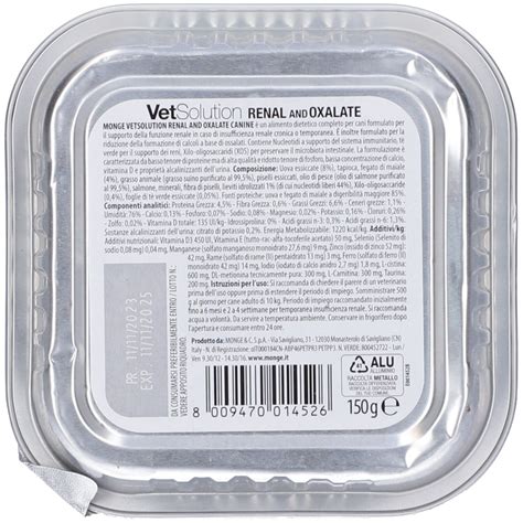 Monge VetSolution Renal Oxalate Umido Cani 150 g - Redcare
