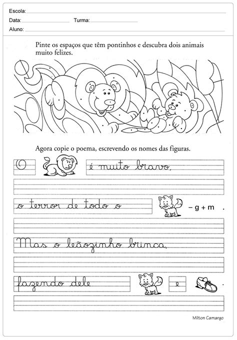 Atividades de Caligrafia para Imprimir – Educação e Transformação