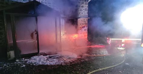 Loire Saint Germain La Montagne Une Maison D Truite Par Les Flammes