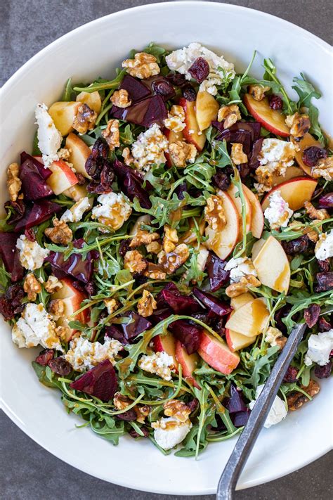 Beet And Goat Cheese Arugula Salad Momsdish