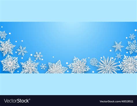 Christmas with paper snowflakes Royalty Free Vector Image