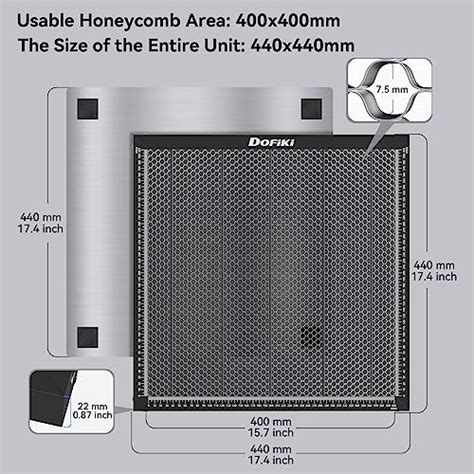 Snapklik Dofiki Honeycomb Laser Bed 400mm X 400mm Steel Honeycomb